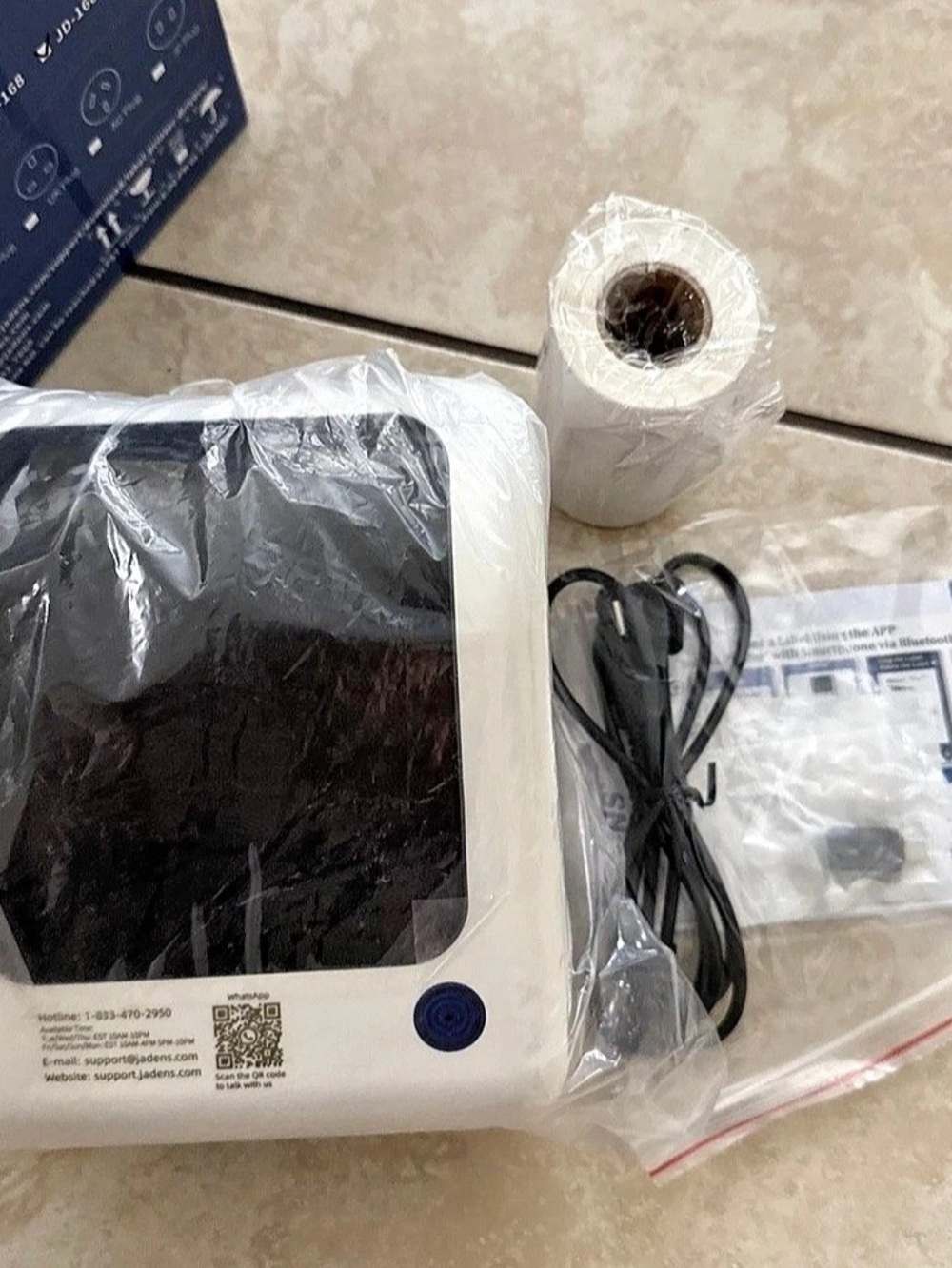 Jadens Thermal Label Printer White Like New